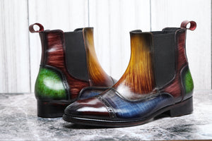 Captoe Chelsea Boots- Multicolor