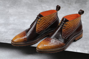 Classic Chukka Boots- Croc Tan & Brown