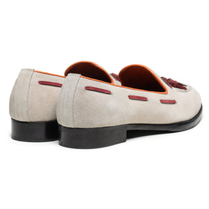 Tassel Loafers - Gray Suede