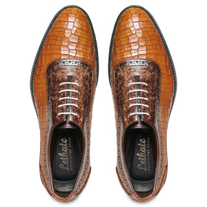 Oxford Sneakers- Croc Tan & Brown
