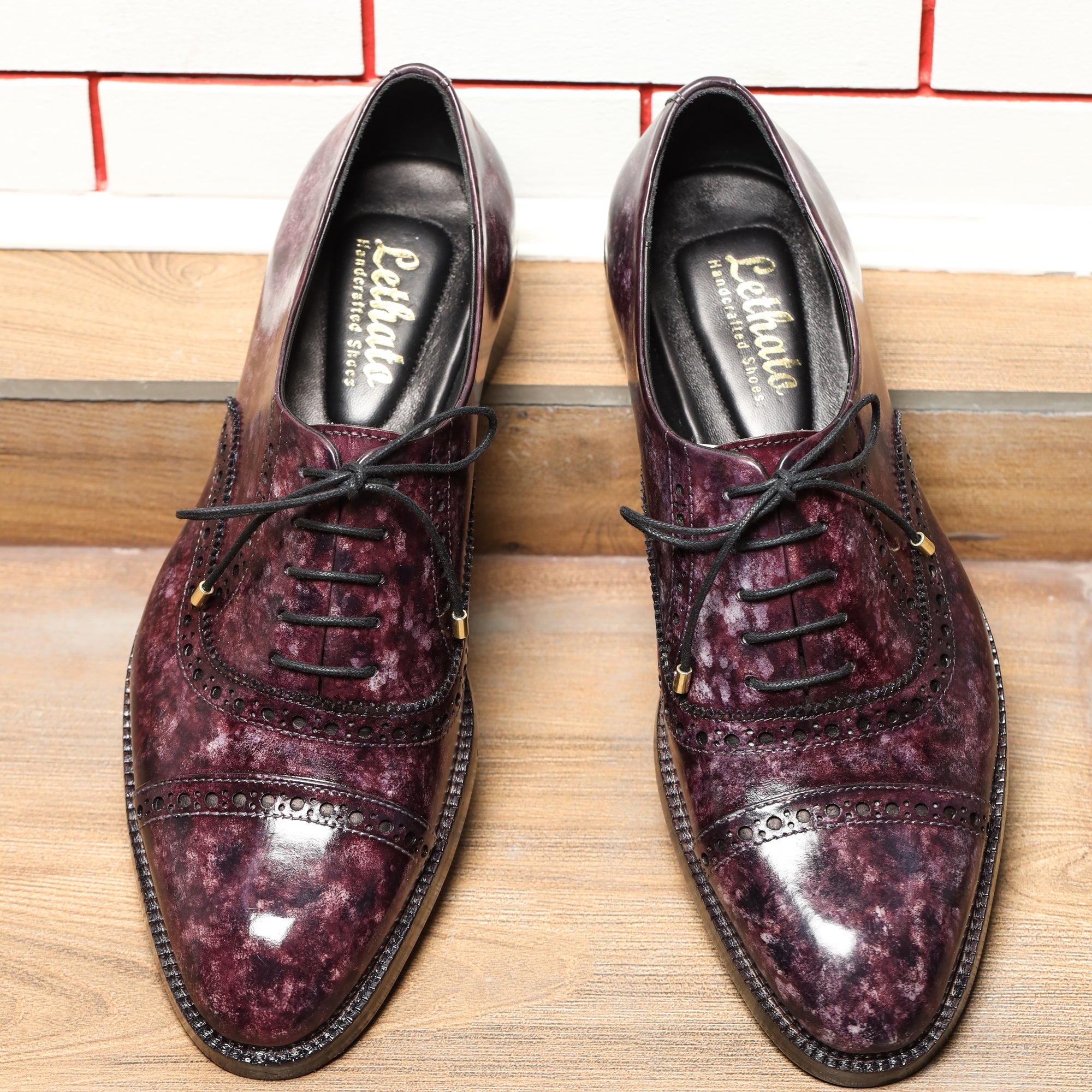 Lethato Classic Cap toe Oxford - Purple STANDARD / US 9.5-10 / UK 9 / Purple Lethato Classic Cap toe Oxford - Purple STANDARD / US 9.5-10 / UK 9 / Purple