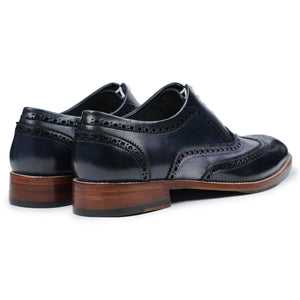 Wingtip Brogue Oxford - Navy & Grey