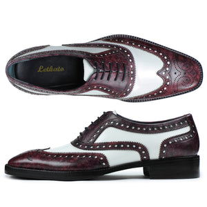 Spectator Wingtip Oxford - Purple & White