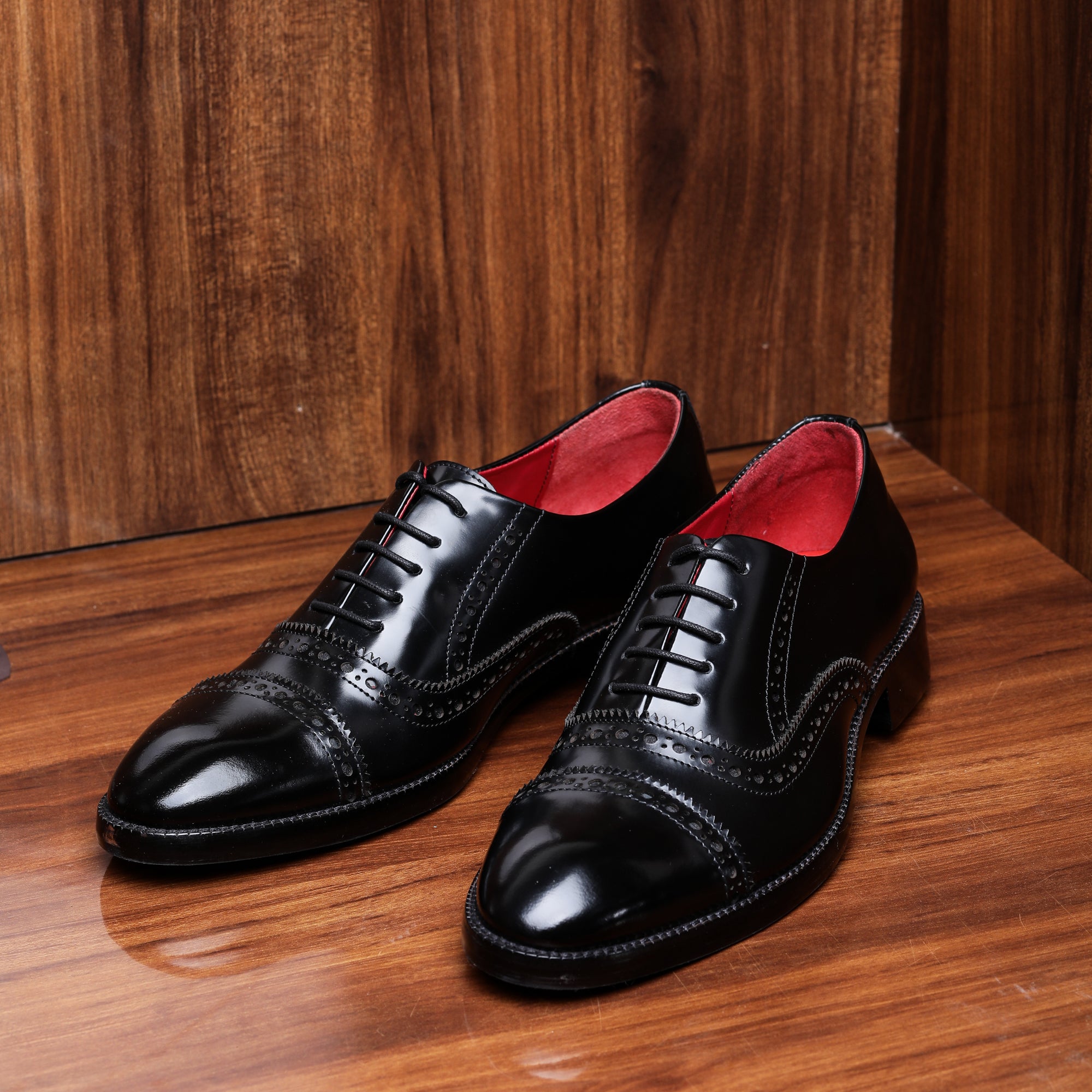 Lethato Classic Captoe Oxford - Wine Red UK 7 / US 7.5 – 8 / Euro 41 / Wine Red