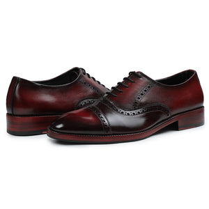 Classic Captoe Oxford - Wine Red