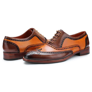 Wingtip Brogue Oxford - Brown & Orange