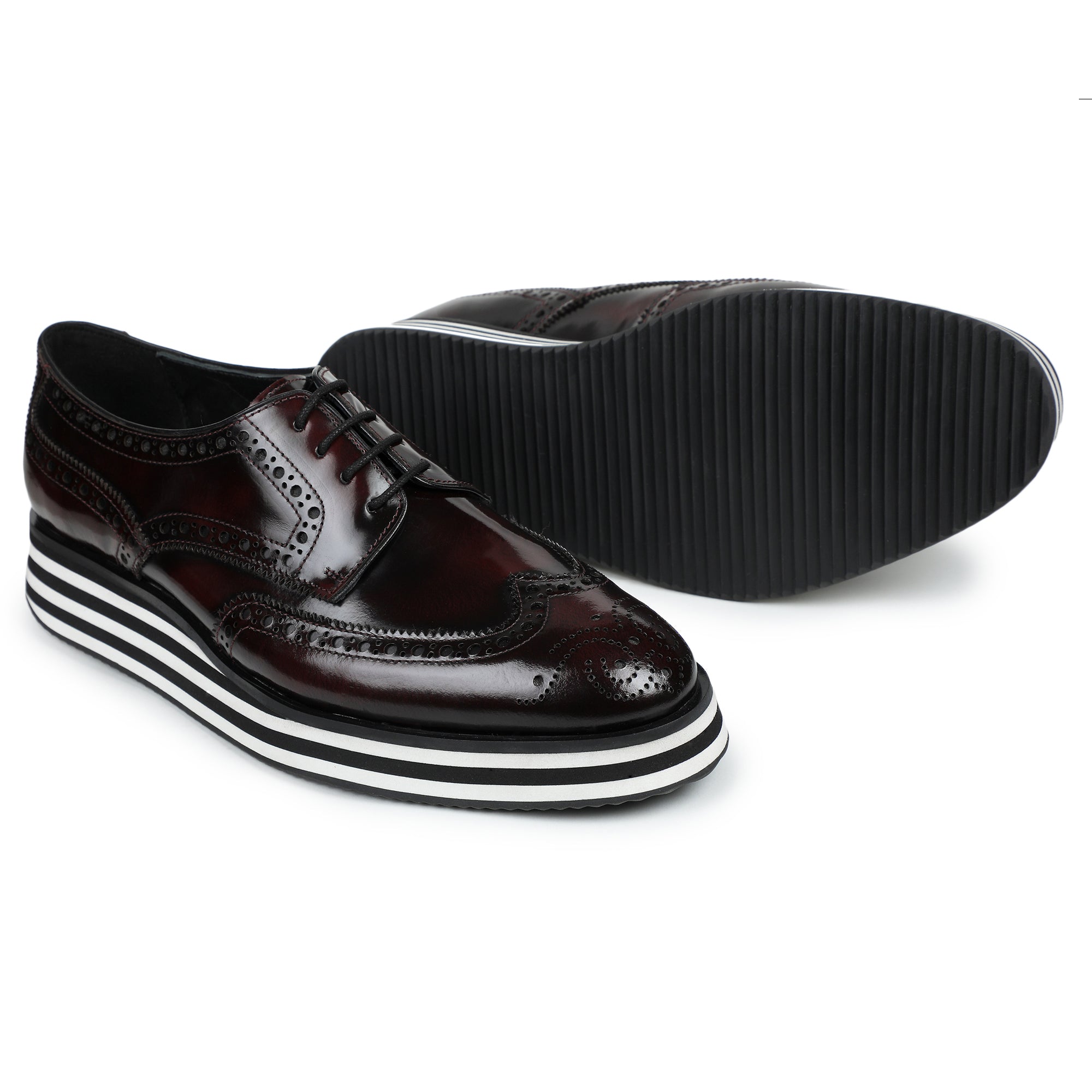Wingtip Sneakers- Burgundy | Lethato Wingtip Sneakers- Burgundy | Lethato