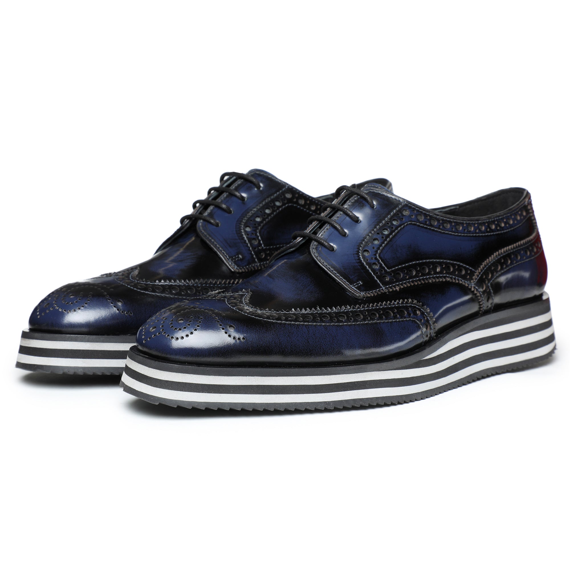 Wingtip Sneakers- Brush Off Navy | Lethato STANDARD / US 9.5-10 / UK 9 / Navy Wingtip Sneakers- Brush Off Navy | Lethato STANDARD / US 9.5-10 / UK 9 / Navy
