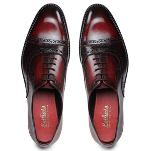 Classic Captoe Oxford - Wine Red