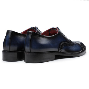 Classic Captoe Oxford - Navy Blue