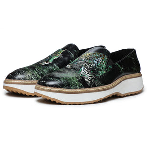 Jaguar Designer Print Sneakers- Green