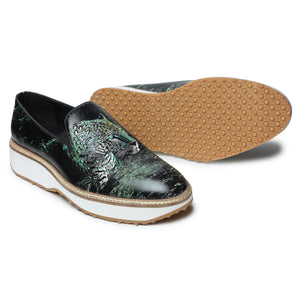 Jaguar Designer Print Sneakers- Green