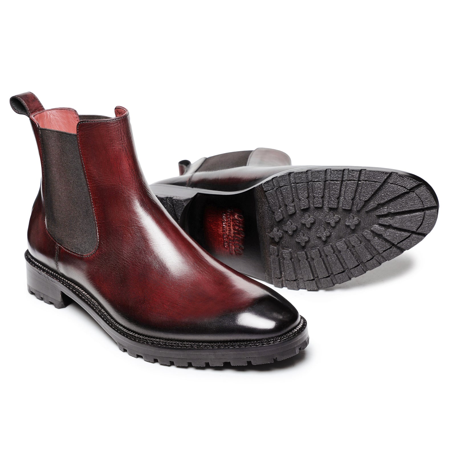 Mens Chelsea Boots- Wine Red