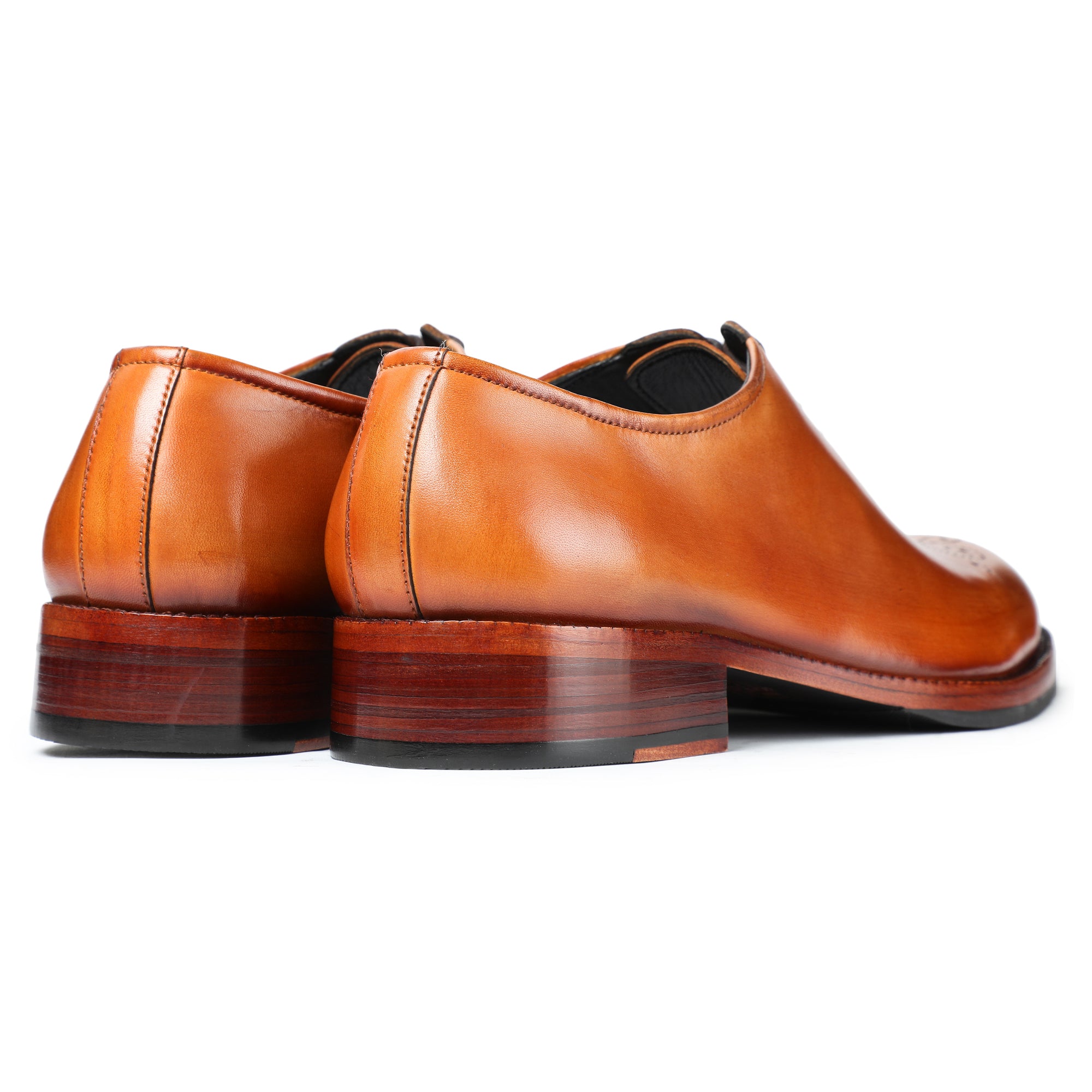 Medallion Toe Oxford- Tan Dress Shoes for Men by Lethato STANDARD / US 7.5-8 / UK 7 / Tan
