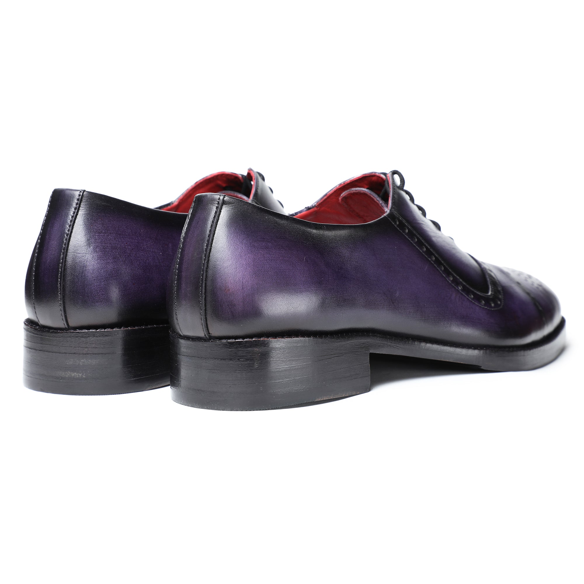 Lethato Medallion Toe Oxford- Purple | Hand painted Leather Shoes Lethato Medallion Toe Oxford- Purple | Hand painted Leather Shoes