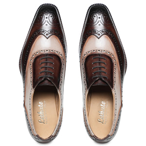 Wingtip Brogue Oxford - Brown & Beige