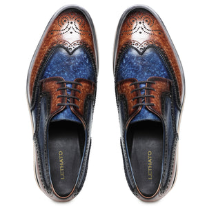 Wingtip Sneakers- Brown & Blue