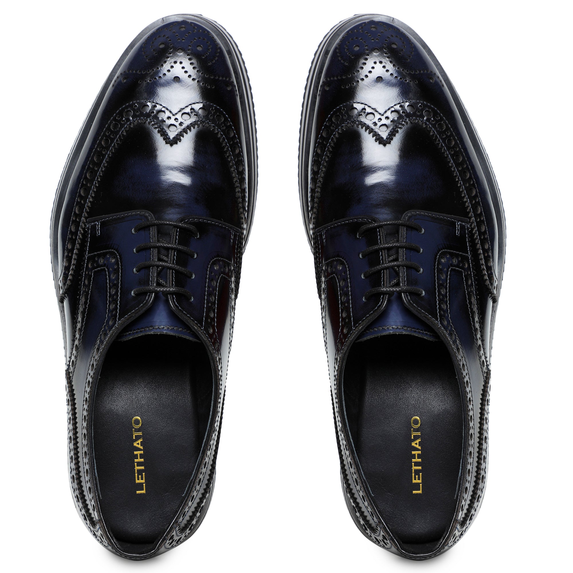 Wingtip Sneakers- Brush Off Navy | Lethato STANDARD / US 9.5-10 / UK 9 / Navy Wingtip Sneakers- Brush Off Navy | Lethato STANDARD / US 9.5-10 / UK 9 / Navy
