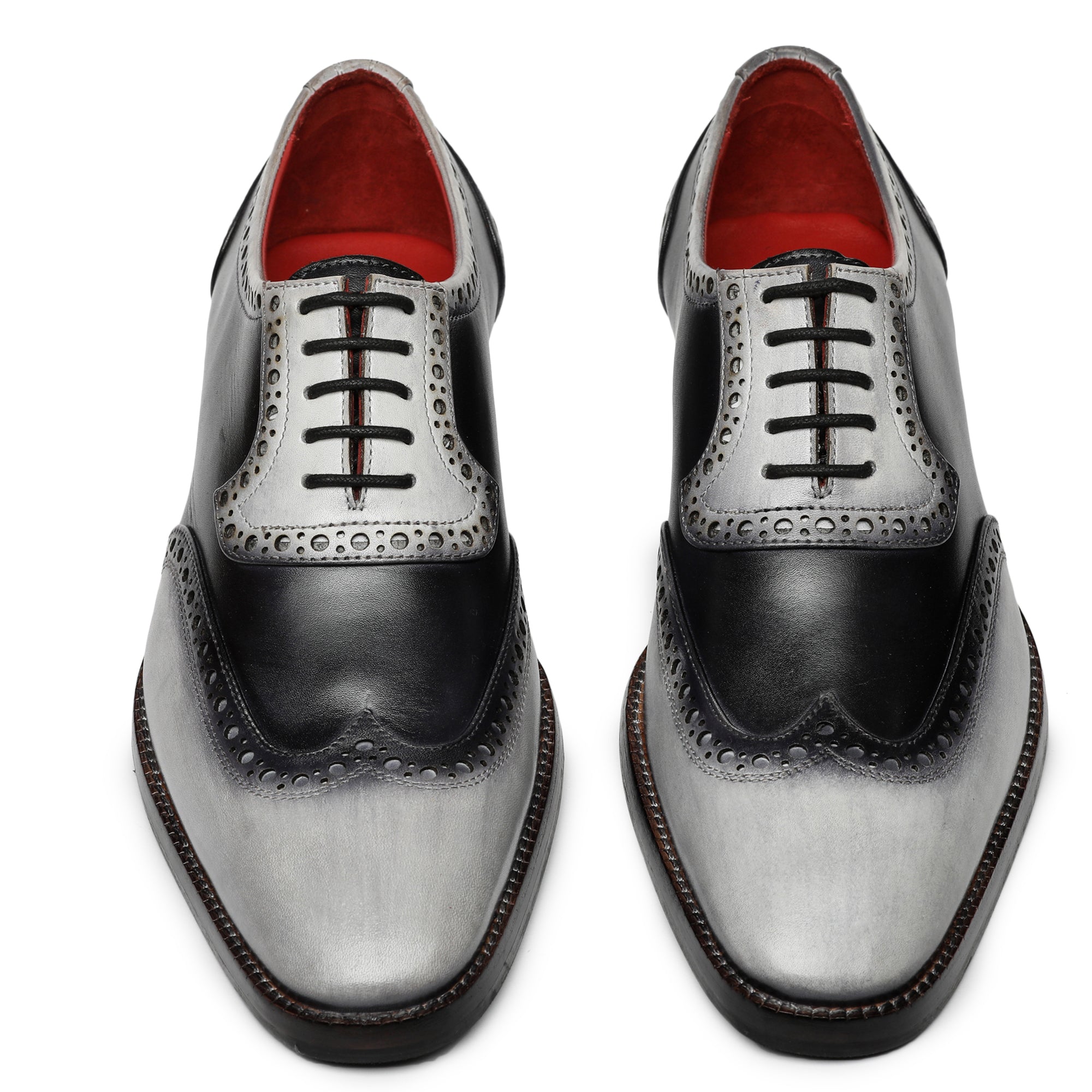 grey wingtip dress shoes Wingtip Brogue Oxford- Grey & Black | Wingtip Shoes