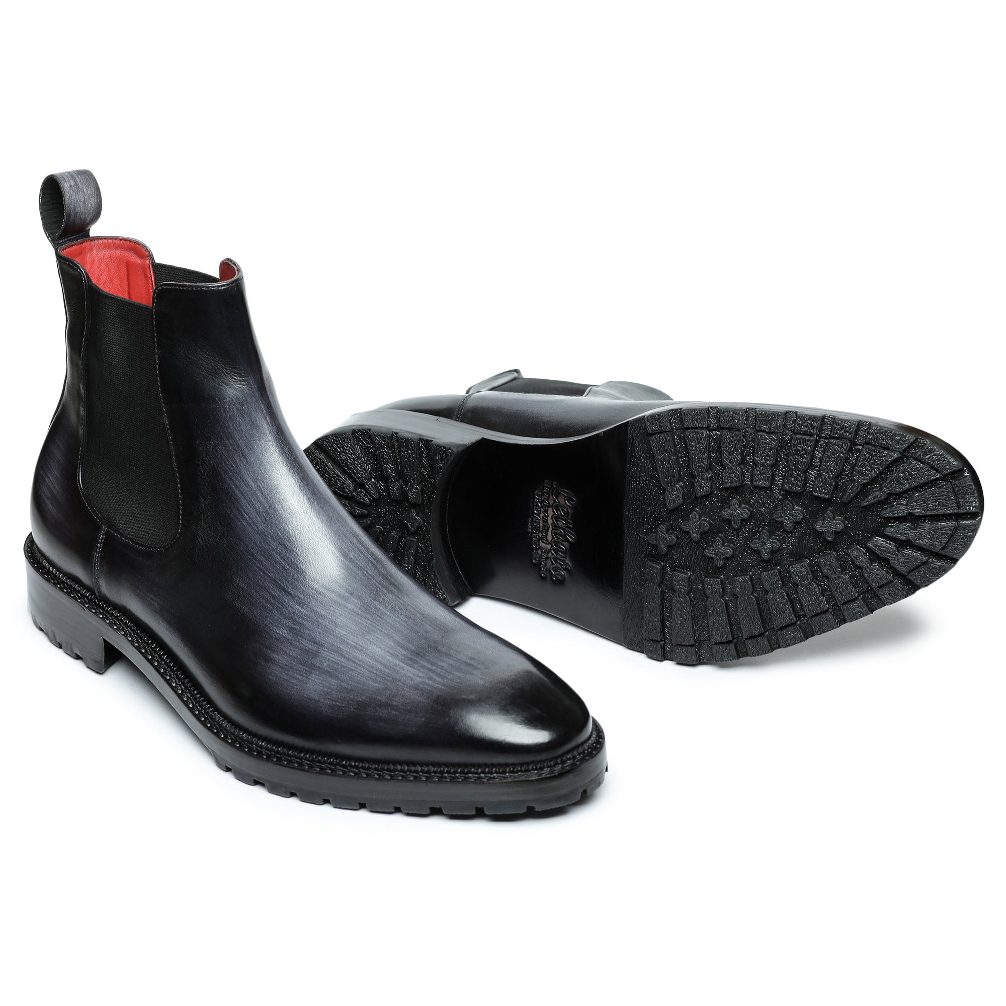 grey leather dress boots Mens Chelsea Boots- Grey : Lethato STANDARD / US 13.5-14 / UK 13 / Grey