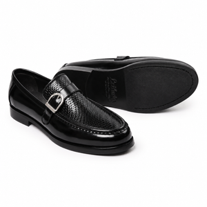 Single Strap Loafers - Black