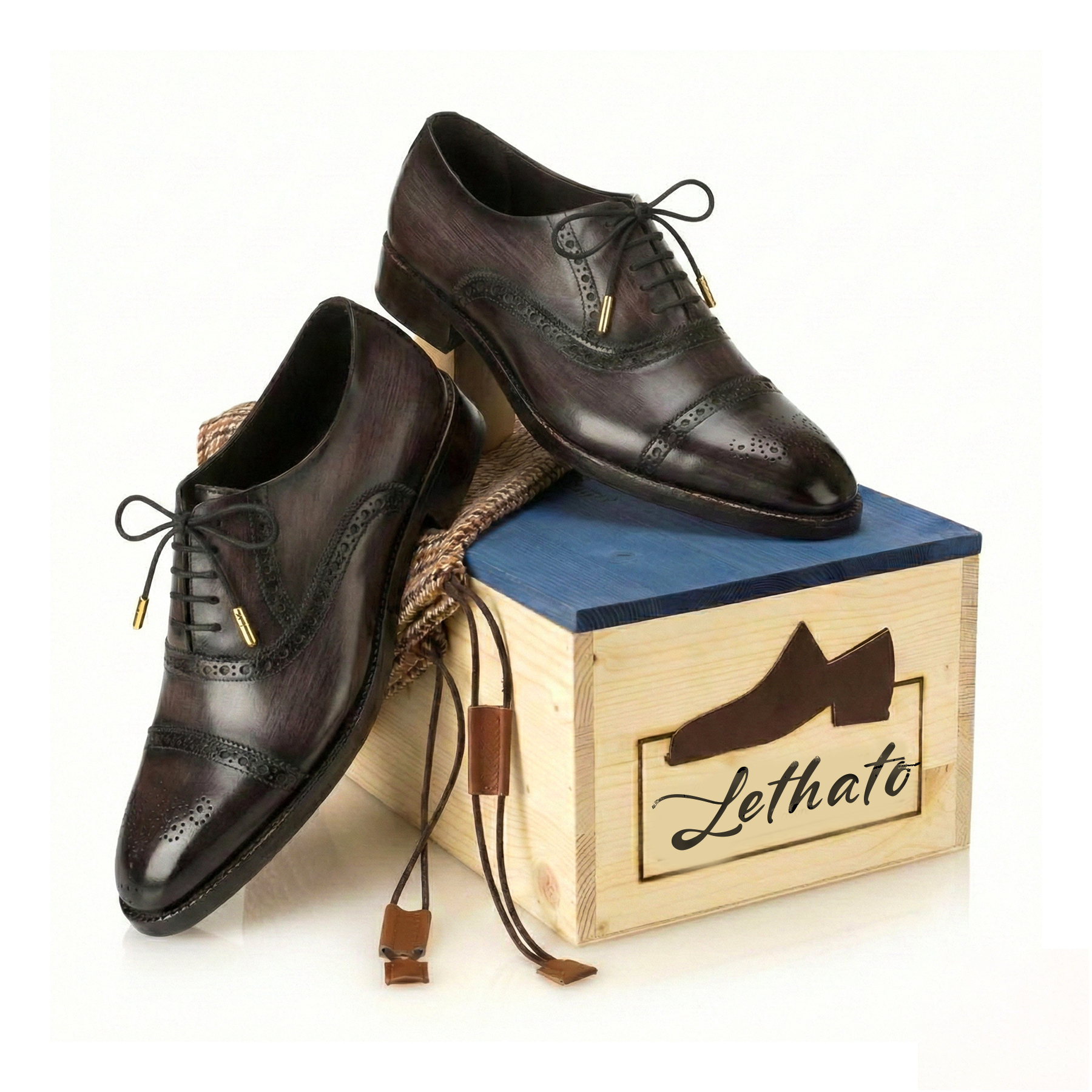 Lethato Classic Captoe Oxford - Coffee Lethato Classic Captoe Oxford - Coffee