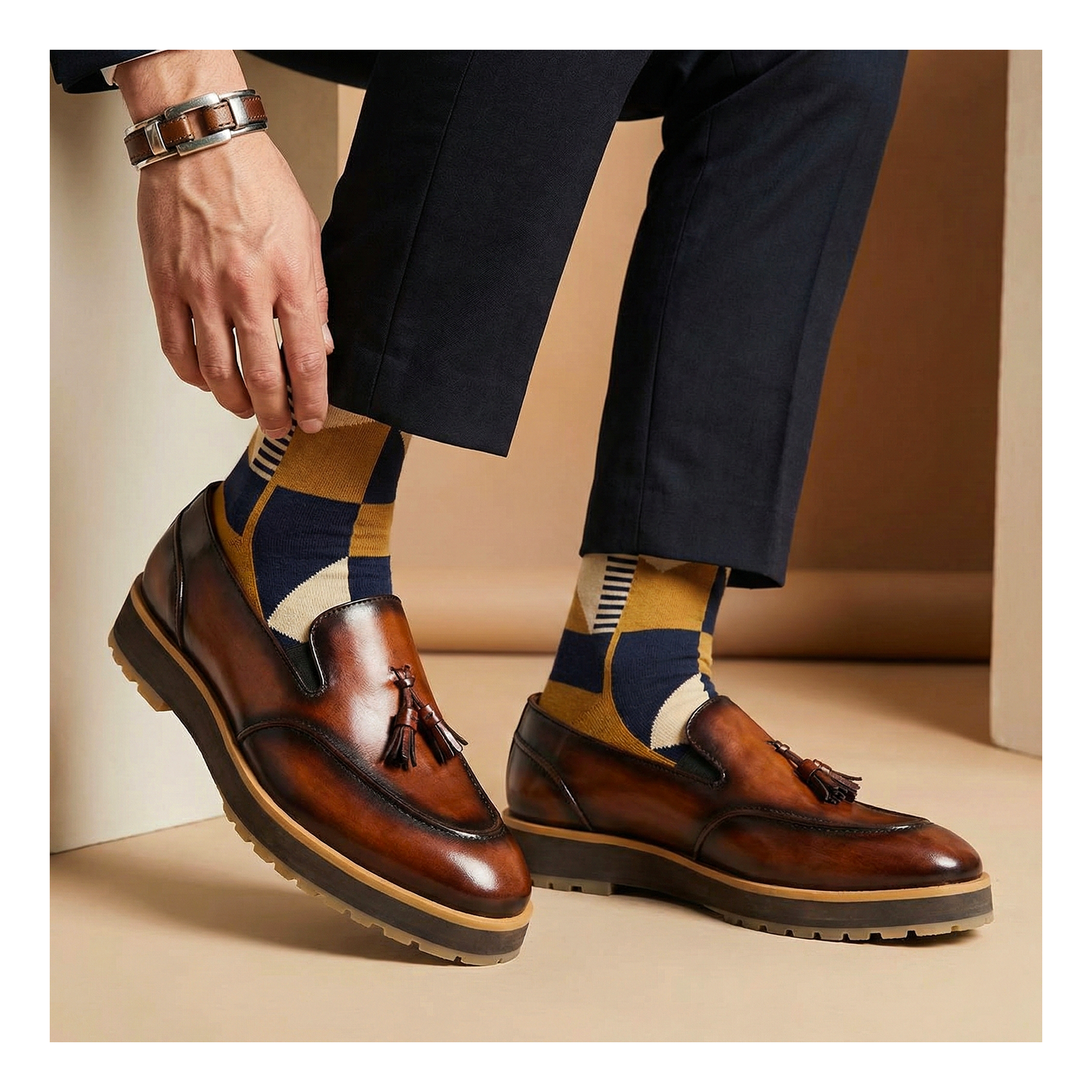 Classic Tassel Loafers - Tan