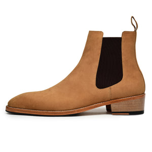 Mens Chelsea Boots- Tan Suede