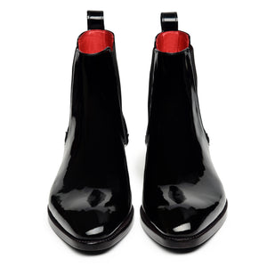 Mens Chelsea Boots- Patent Black