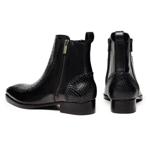 Driver Zipper Boots - Croc Black