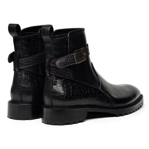 Jodhpur Boots- Croc Black