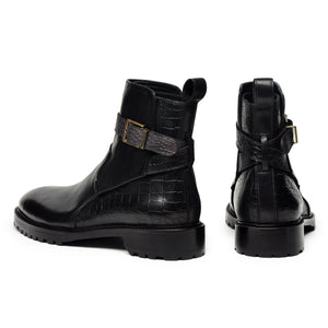 Jodhpur Boots- Croc Black