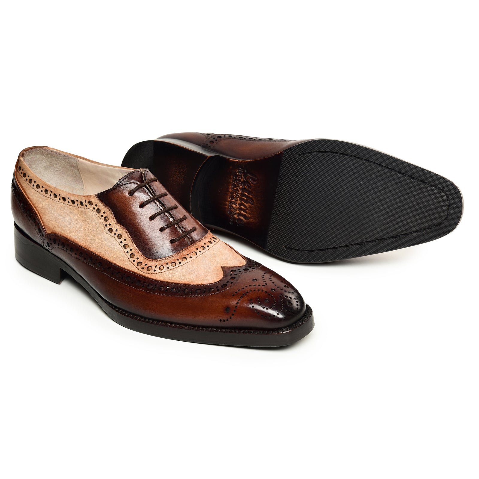 Wingtip Brogue Oxford - Brown & Beige