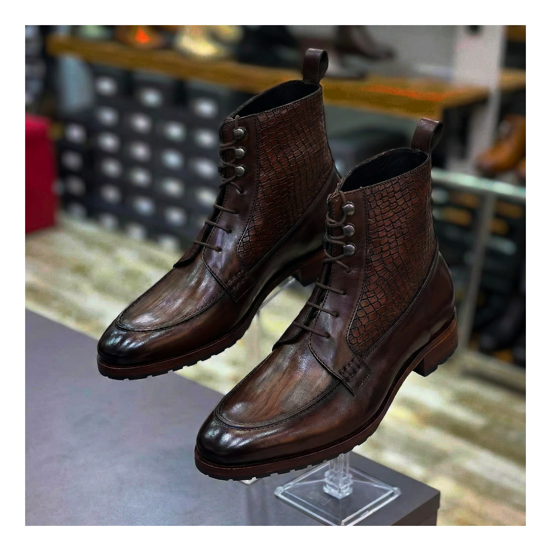 Derby Lace Up Boots - Brown | Lethato STANDARD / US 12.5-13 / UK 12 / Brown Derby Lace Up Boots - Brown | Lethato STANDARD / US 12.5-13 / UK 12 / Brown