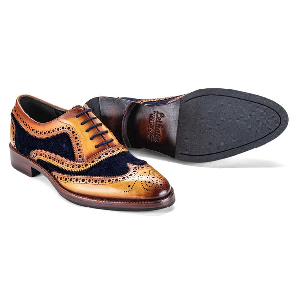 Soc13ty Suede long square toe wingtip oxford 10.5 Amazon.com | Men main image 4