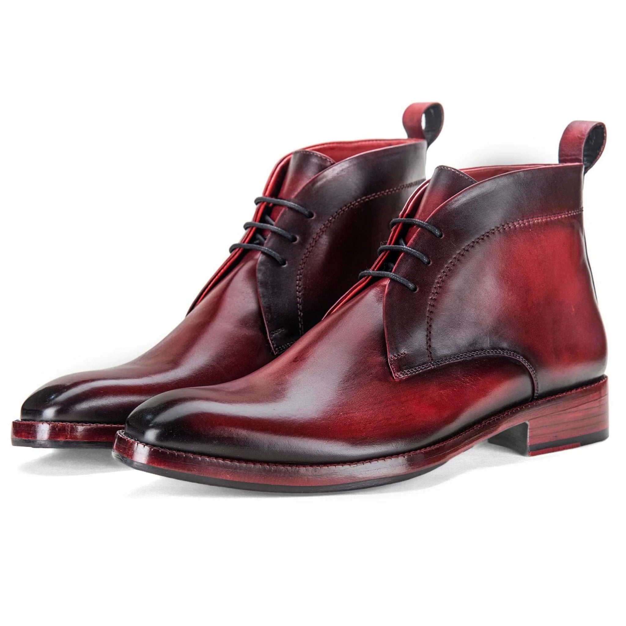 Leather Chukka Boots- Wine Red by Lethato Leather Chukka Boots- Wine Red by Lethato
