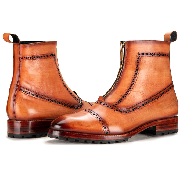 LIDNM ONLINE STORE / Llife SLIGHT SQUARE ZIP BOOTS