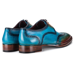 Wingtip Derby Shoes- Blue
