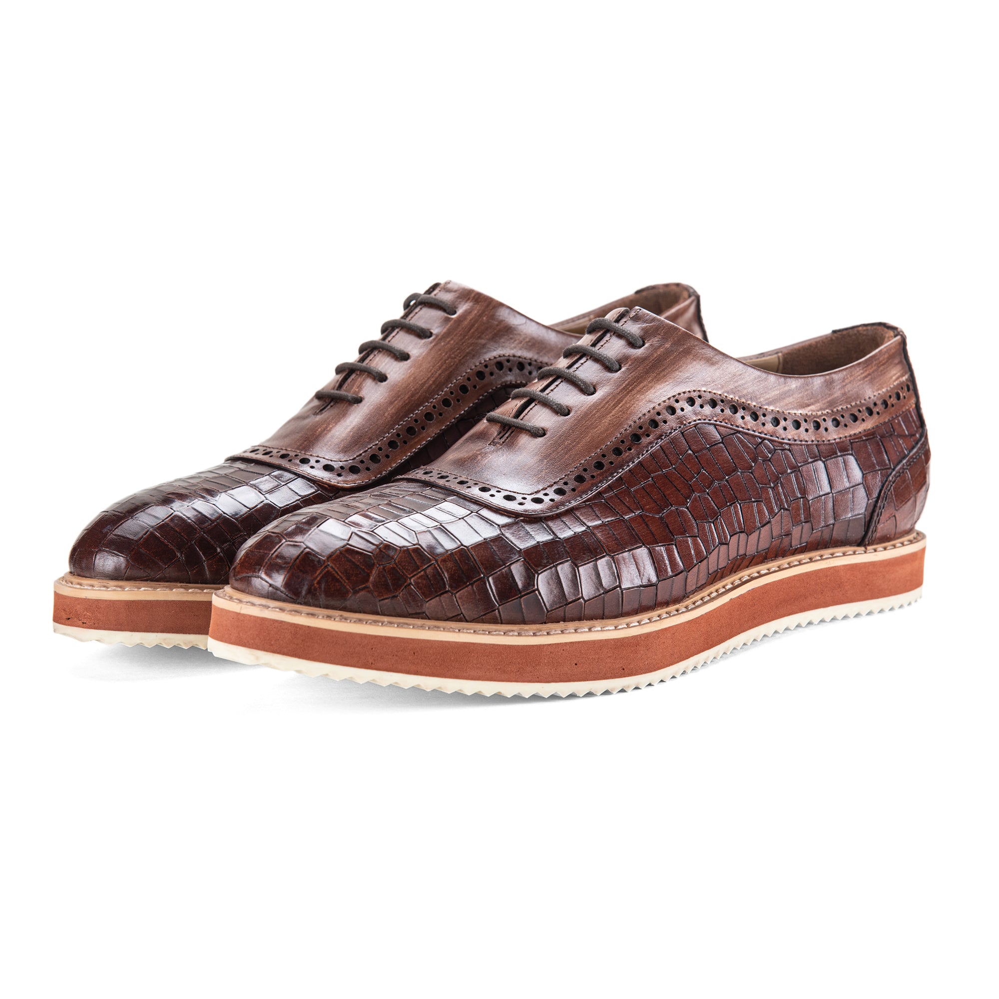 Oxford Sneakers- Croc Brown