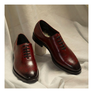 Medallion Toe Oxford- Wine Red