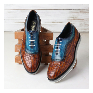 Oxford Sneakers- Croc Brown & Blue