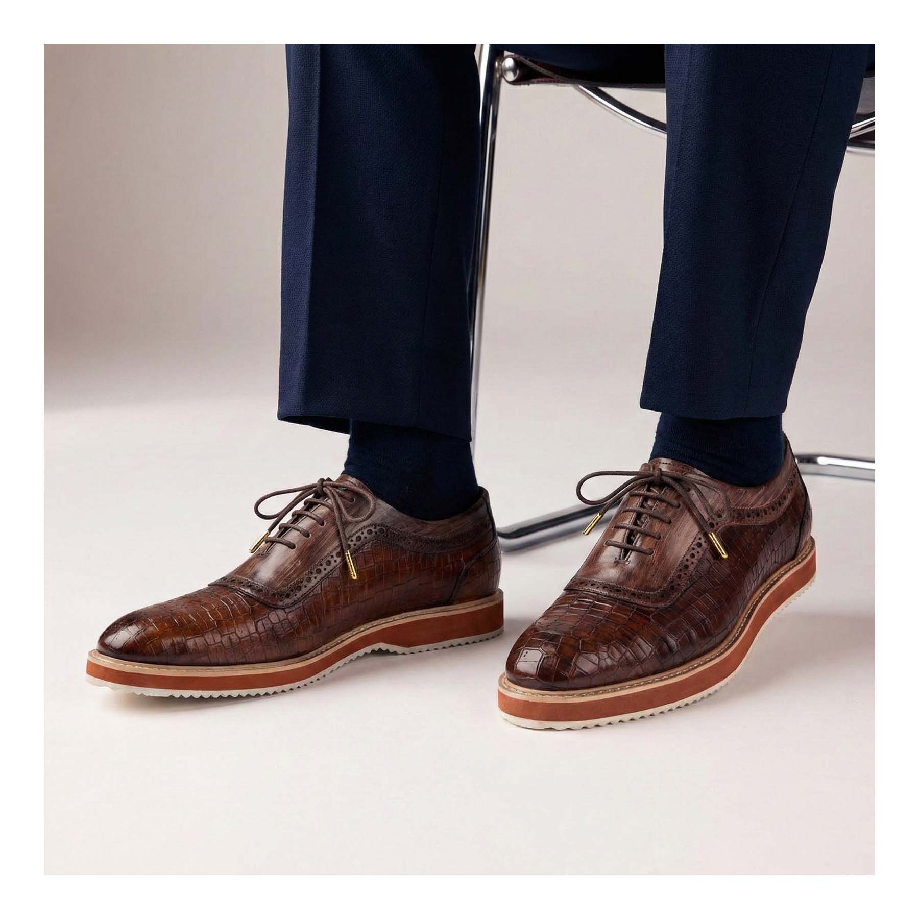 Oxford Sneakers - Croc Brown