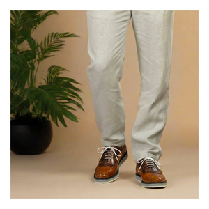 Oxford Sneakers- Croc Tan & Brown