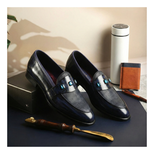 Saddle Loafers - Navy