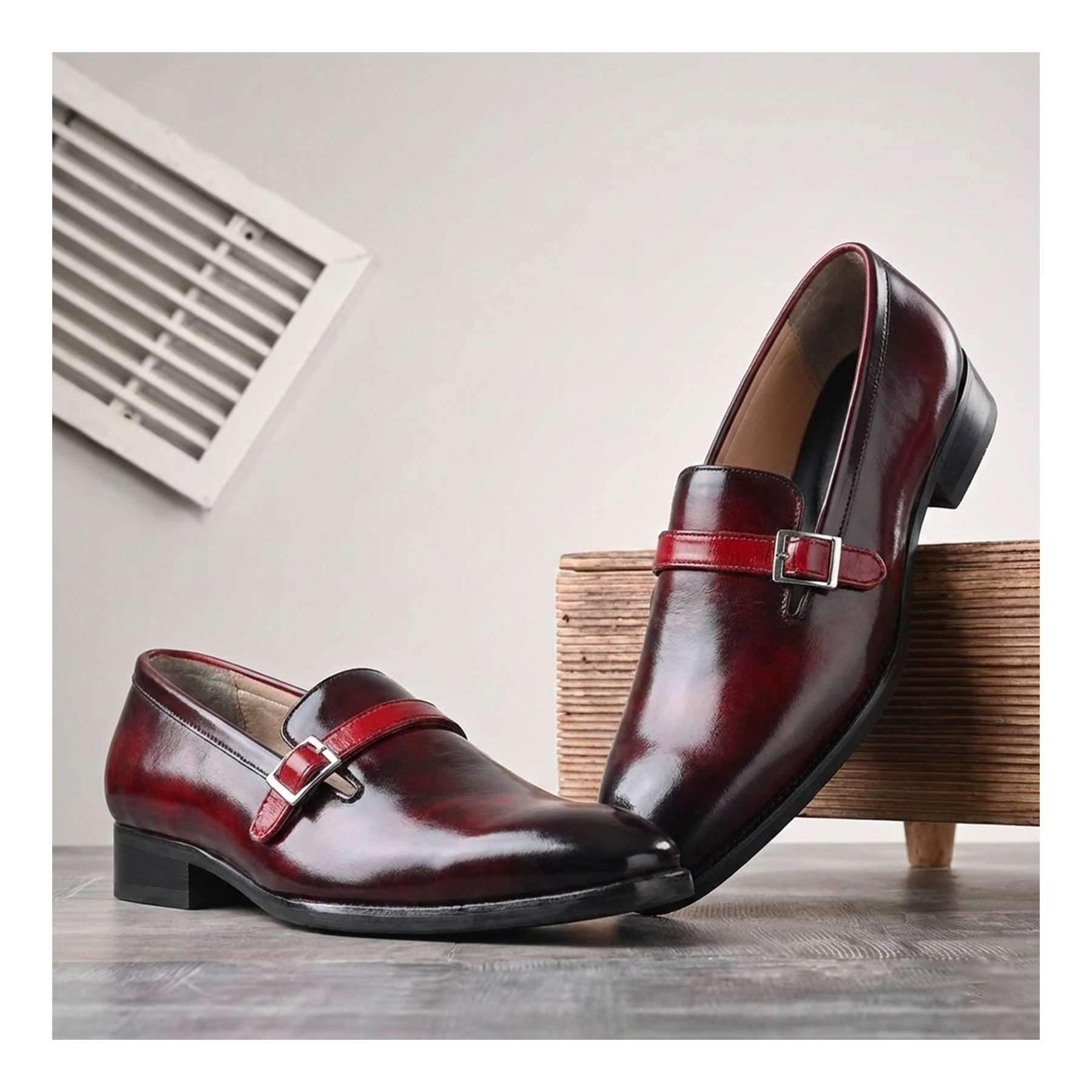 Men's Single Monk Strap Loafers