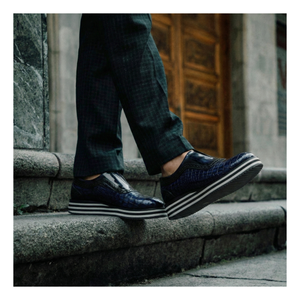 Baskets sans lacets - Crocs bleu marine