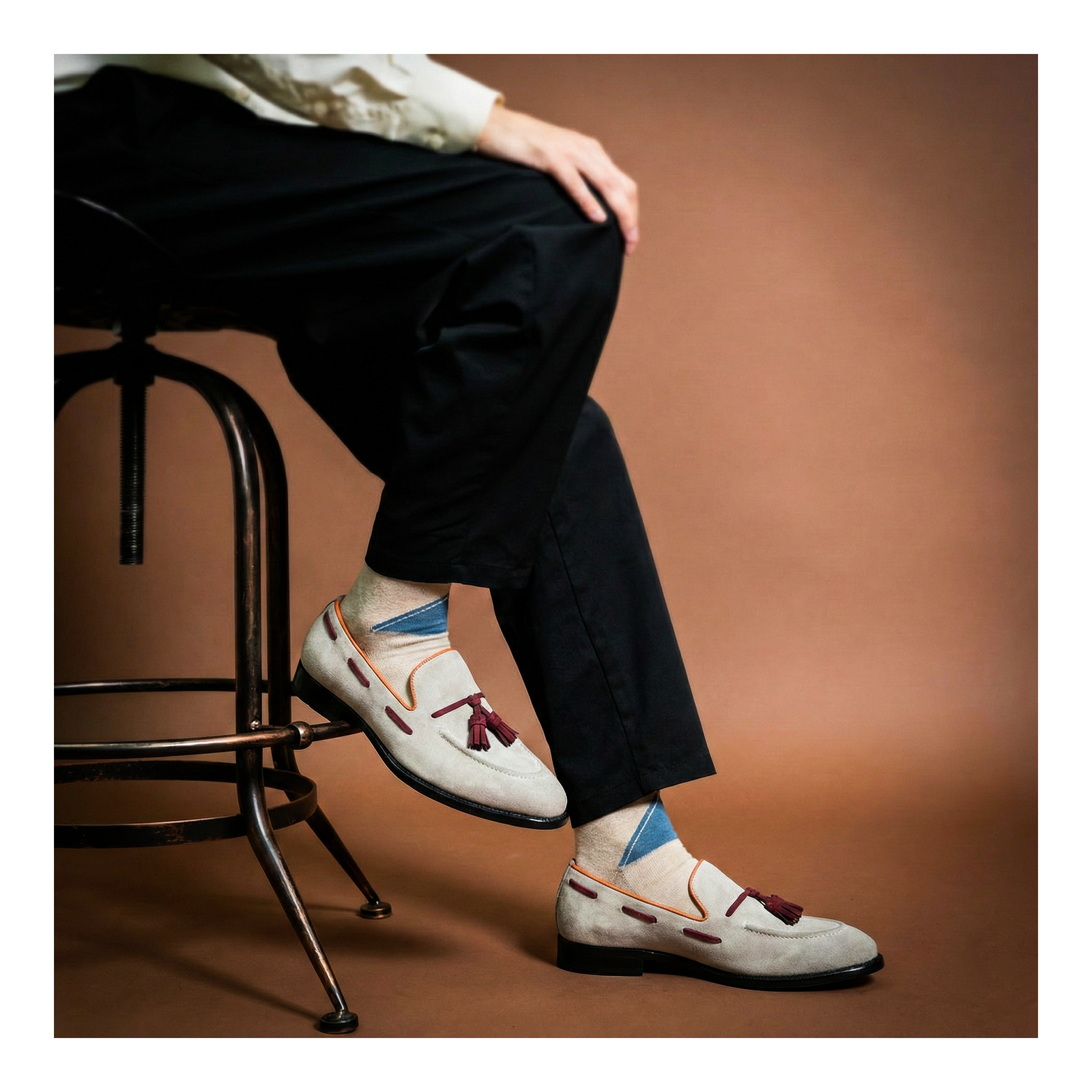 Tassel Loafers - Gray Suede