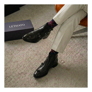 Triple Monk Strap Boots - Black