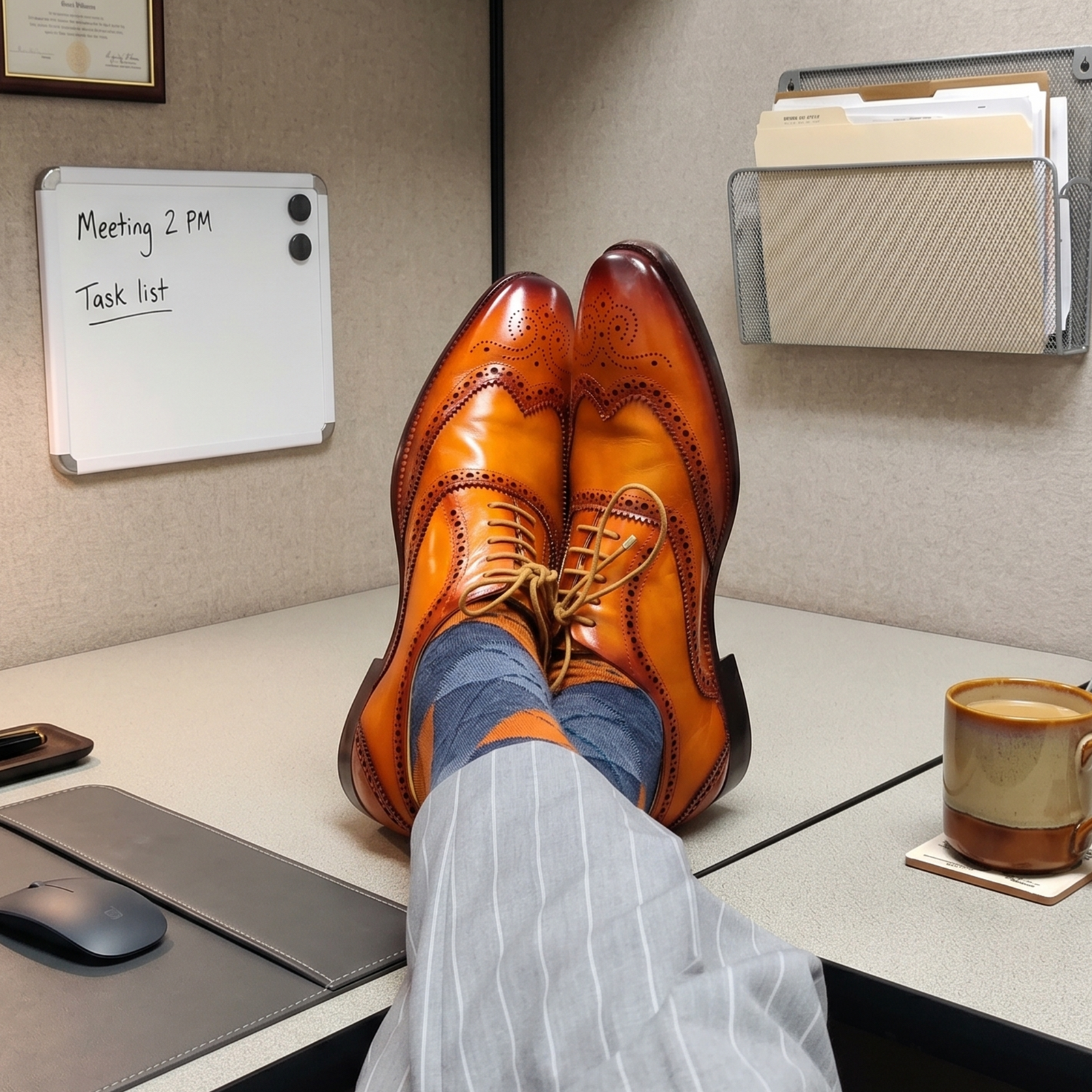 Wingtip Brogue Oxford- Tan