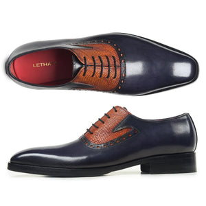 Men's Textured Oxfords - Grey & Tan